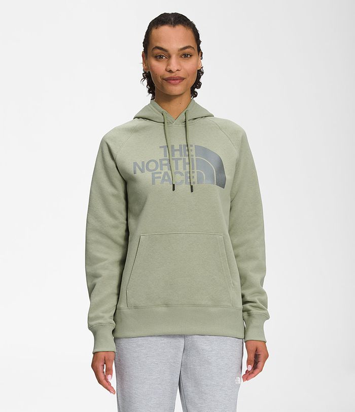 The North Face Hoodie Luxe Half Dome Pullover Green - Womens - Thailand GYQID-5714